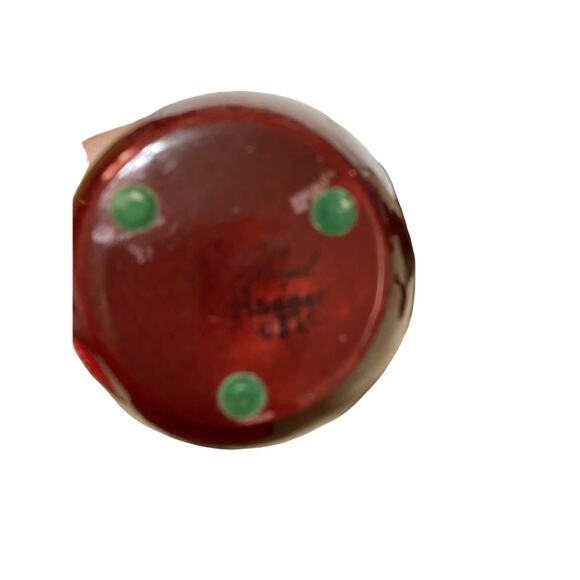 Vintage Small Oxblood Royal Haeger Urn With Gold Floral and Butterflies - Picture 3 of 4